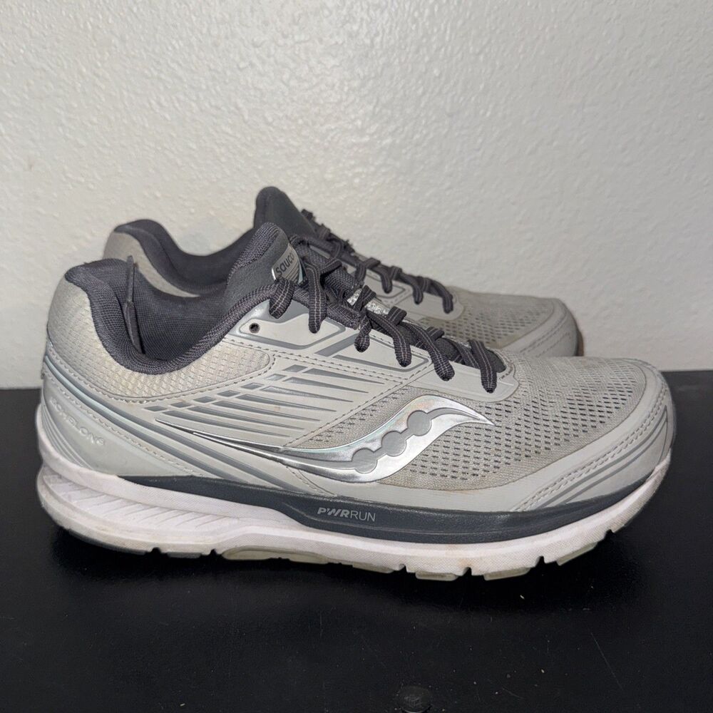 Saucony Echelon 8 Womens Size 9.5 Gray White Walking Running Shoes Sneakers